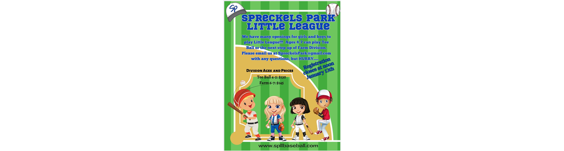 Spreckels Park Little League > Home